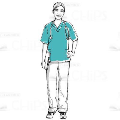 Therapist Hand-Drawn Vector Character-0