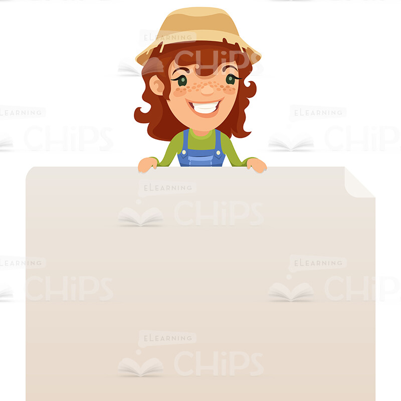 Young Office Manager With Her Business Accessories Vector