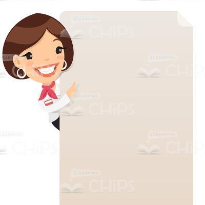 Young Manager With Empty Blank Vector Character-0
