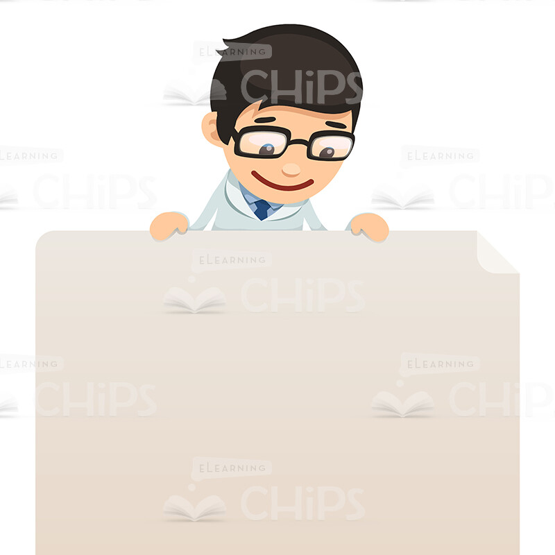 Young Doctor Stands Over Empty Blank Vector Character-0