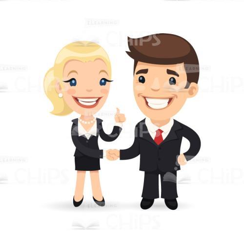 Business People Shaking Hands Vector Character Set-17342