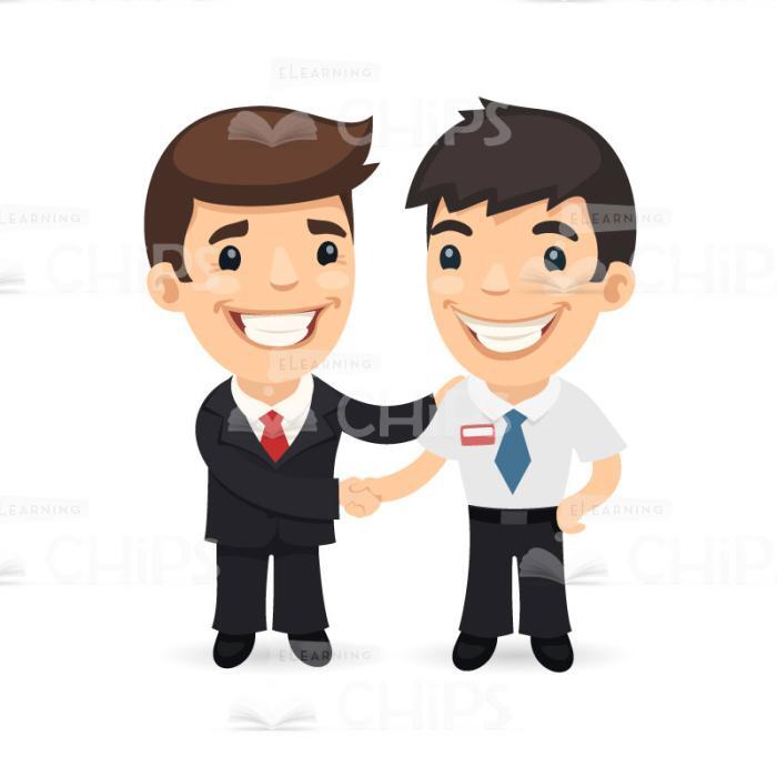 Business People Shaking Hands Vector Character Set-17343