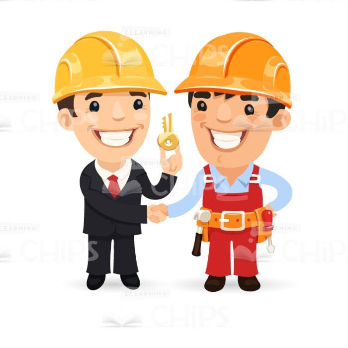 Business People Handshake Vector Character Set-17351