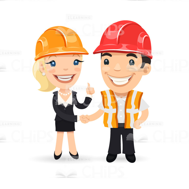 People in Hard Hats Vector Character Set-17356 People in Hard Hats Vector Character Set-17356