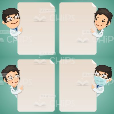 Doctors With Empty Blanks Vector Character Set-0