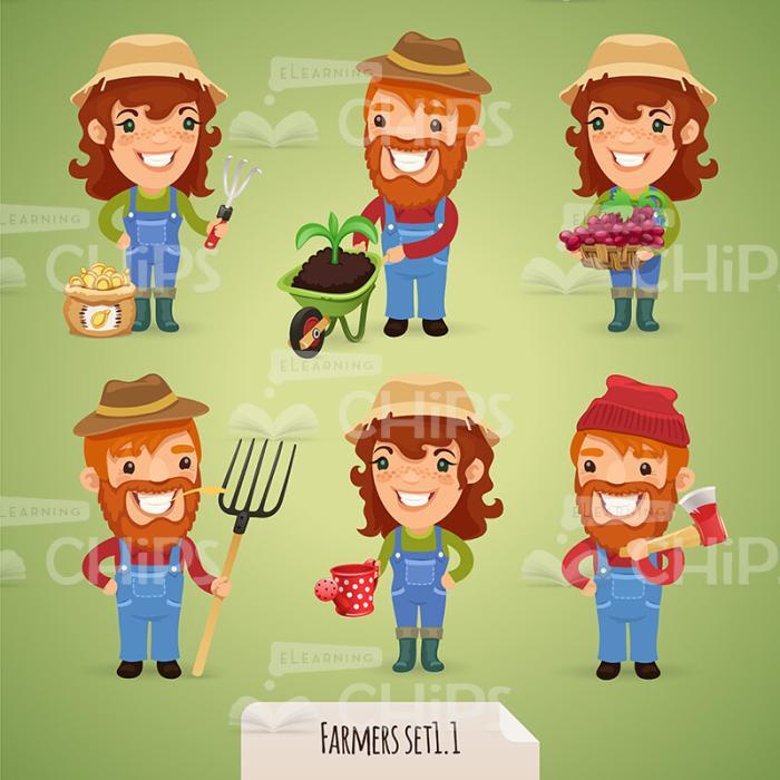 Farmers Vector Character Set-0