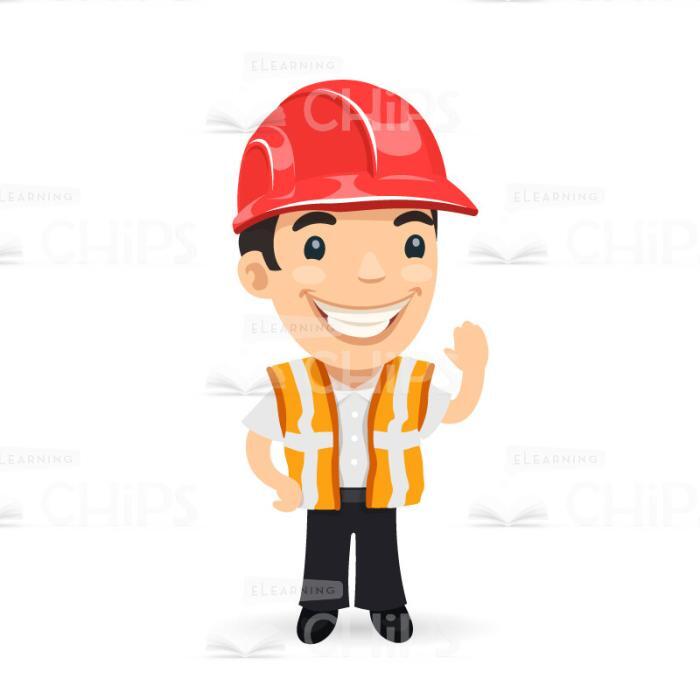 Young Managers In Hard Hats Vector Character Set-17560