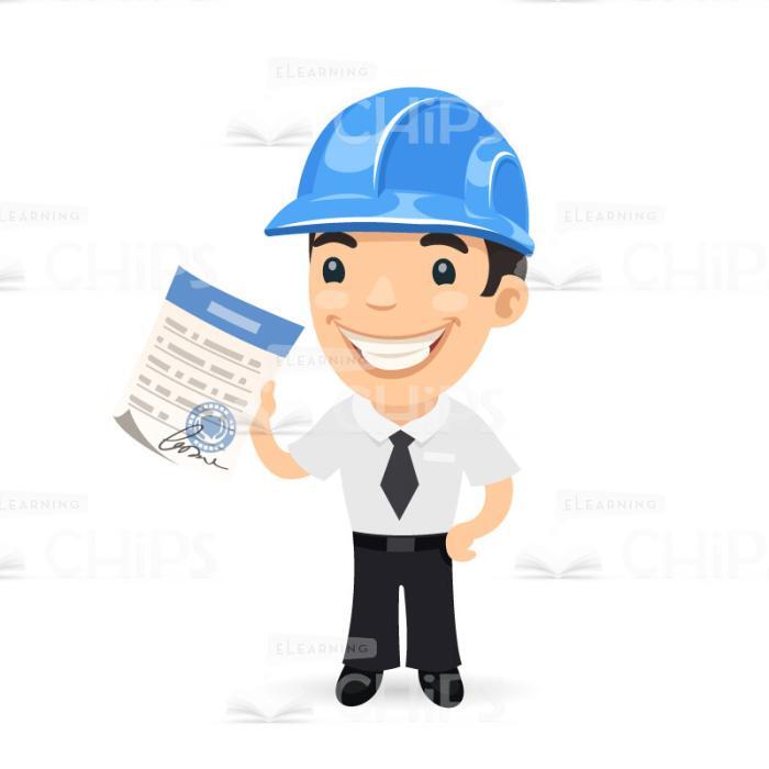 Young Managers In Hard Hats Vector Character Set-17562