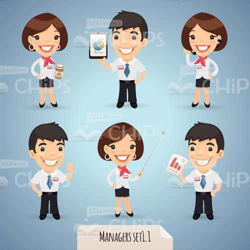 Young Managers Vector Character Set-0