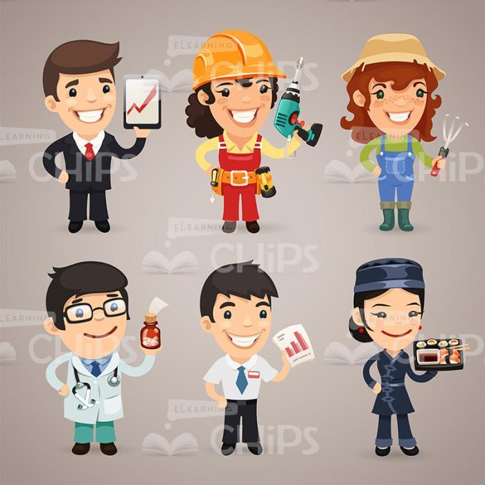 Young Professionals Vector Character Set-0