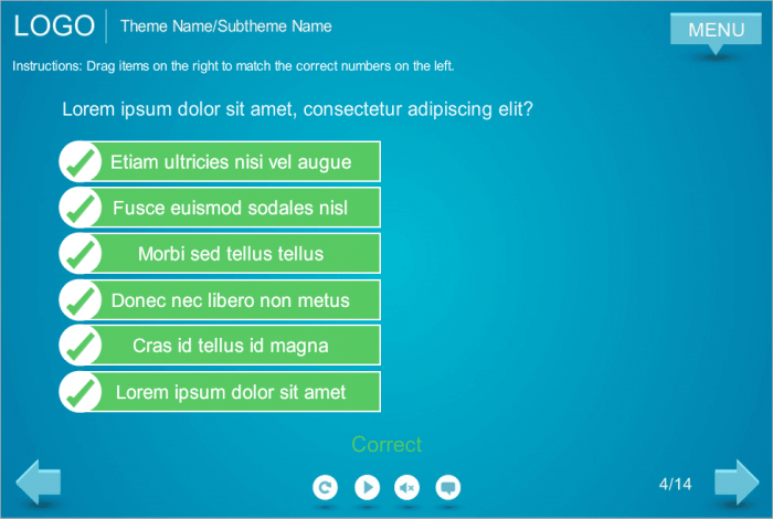 Successful Test — eLearning Template for Articulate Storyline