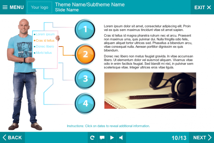 Text and Image Information — Free Storyline Templates for eLearning Courses