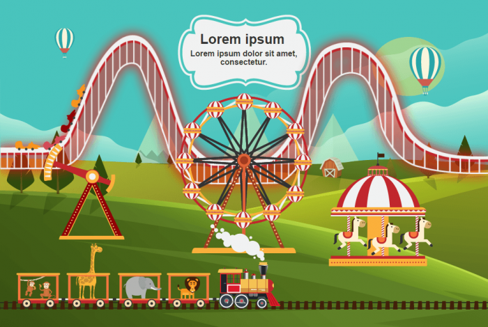 Attractions — Gamified Lectora Templates Free Download