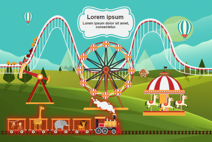 Ferris Wheel — Lectora Publisher eLearning Template for Free