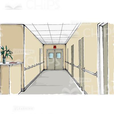 Hospital Interior Vector Background-0