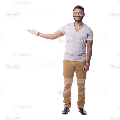 Happy Young Man Presenting Something Cutout Picture-0
