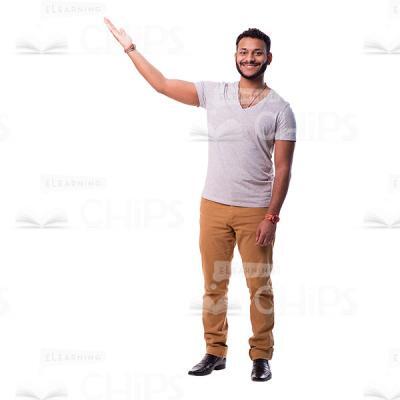 Latino Young Man In Presenting Pose Cutout Image-0