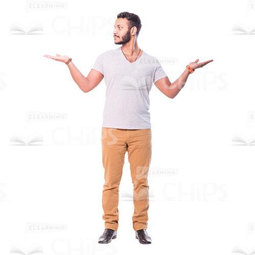 Concentrated Latin American Man Cutout Image-0