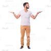 Cutout Latino Man Comparing Something-0