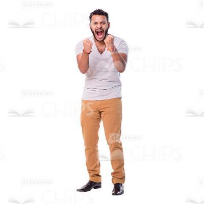 Screaming Latino Man Cutout Photo-0