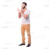 Open-eyed Latino Man Cutout Photo-0