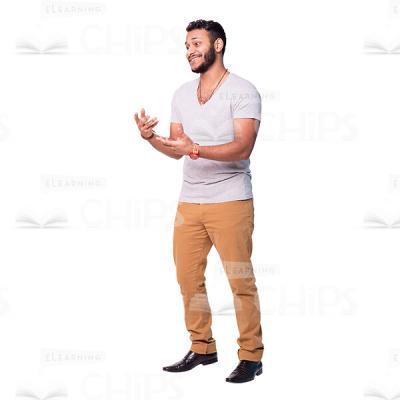 Smiling Latino Man Explains Cutout Photo-0