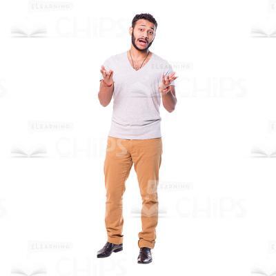 Discouraged Latino Man Cutout Photo-0