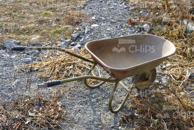 Old Rusty Wheelbarrow Stock Picture-0