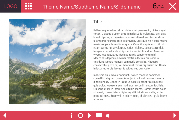Text with Image Slide — eLearning Course Player