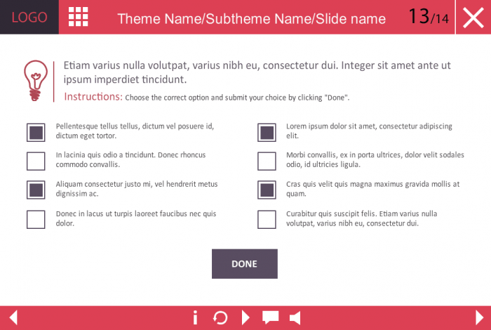 Quiz With Multiple Choice — Storyline eLearning Template