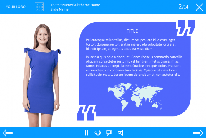 Cutout Young Lady With Flipchart — Storyline eLearning Template