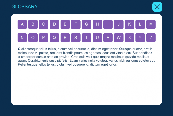 Glossary Menu — Storyline Template