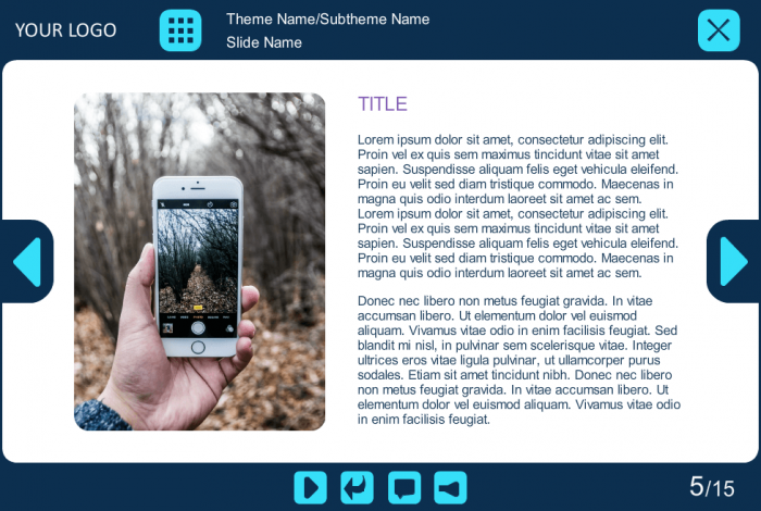 Text + Image Slide — Storyline eLearning Template
