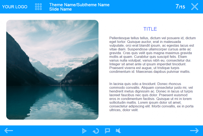 Text and Image Slide — eLearning Template Lectora Publisher
