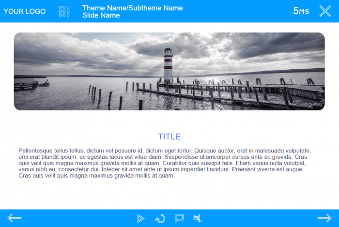 Text + Image Slide — Lectora eLearning Template