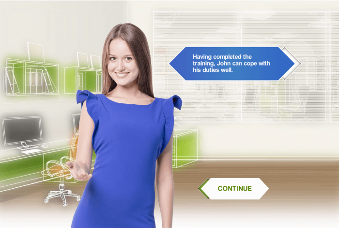 Young Confident Girl — Articulate Storyline Template Download