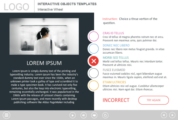 Test With Single Choice — Storyline Template for eLearning