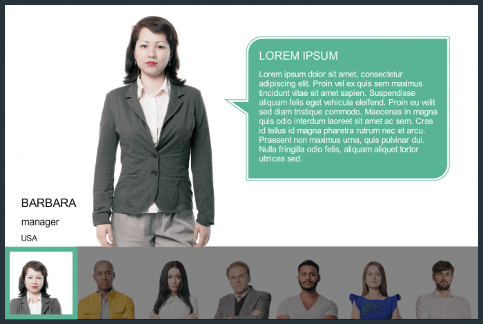 Asian Woman with Callout — eLearning Storyline Template