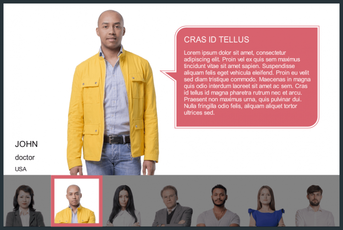 Latino Man Character with Callout — Download Storyline Template for eLearning Courses