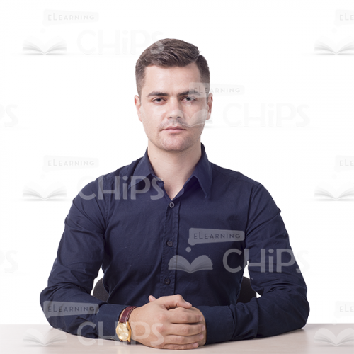 Concentrated Young Man Cutout Image-0