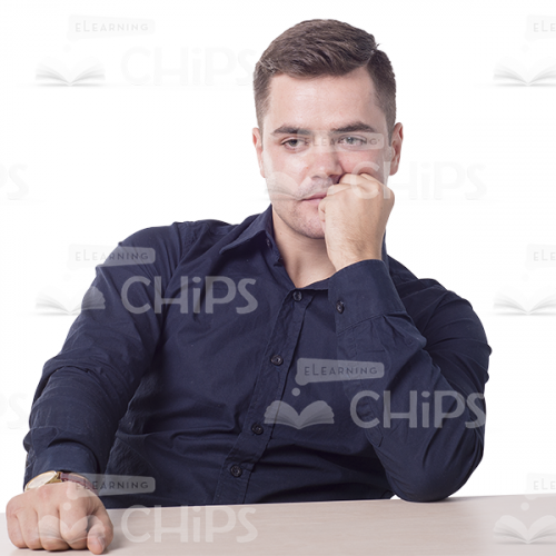 Frustrated Man Character Cutout Image-0