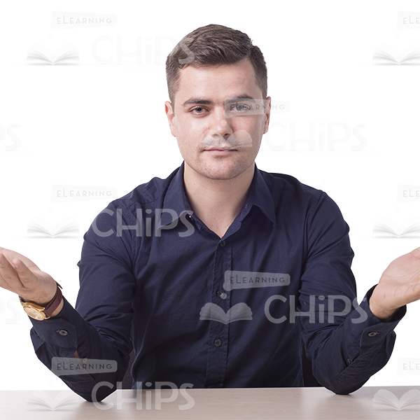 Young Businessman Sitting Cutout Image-0