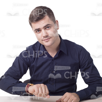 Friendly Man Sitting Cutout Image-0