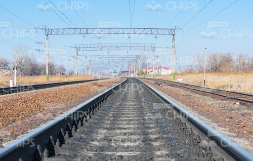 Railroad Tracks Stock Photo-0