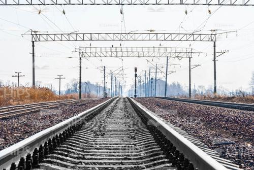 Railroad Tracks Stock Picture-0