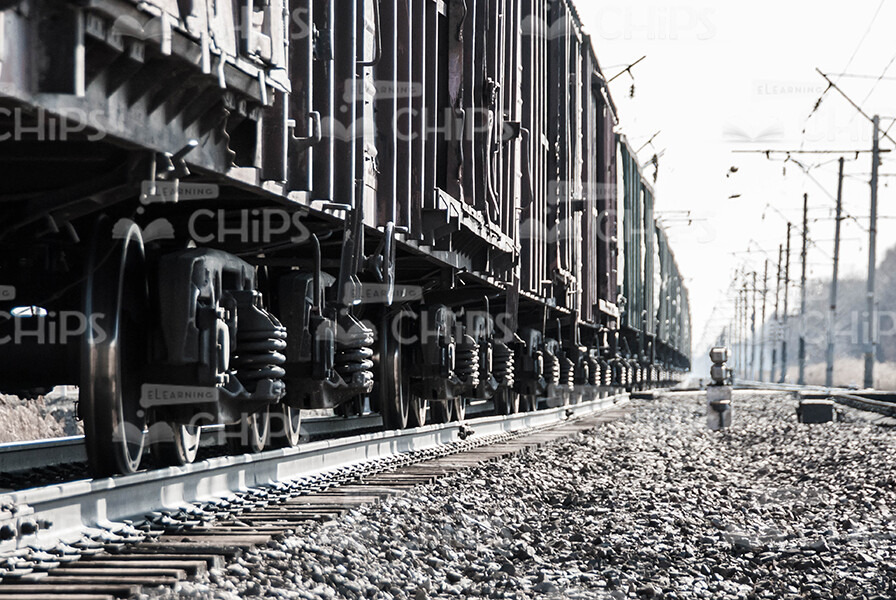 Stock Picture Of Freight Train Moving To Horizon-0 Stock Picture Of Freight Train Moving To Horizon-0