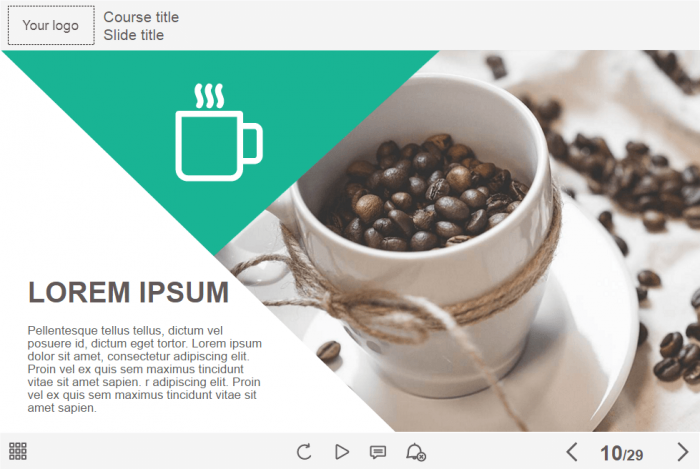 Slide With Photo And Icon — eLearning Course Player