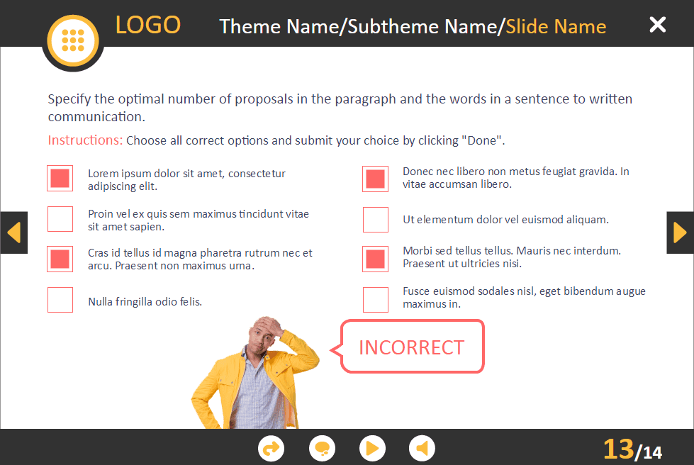 Multiple Choice Test — eLearning Lectora Template Multiple Choice Test — eLearning Lectora Template
