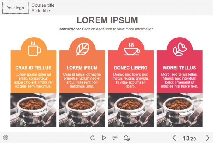 Information Tabs — eLearning Lectora Template