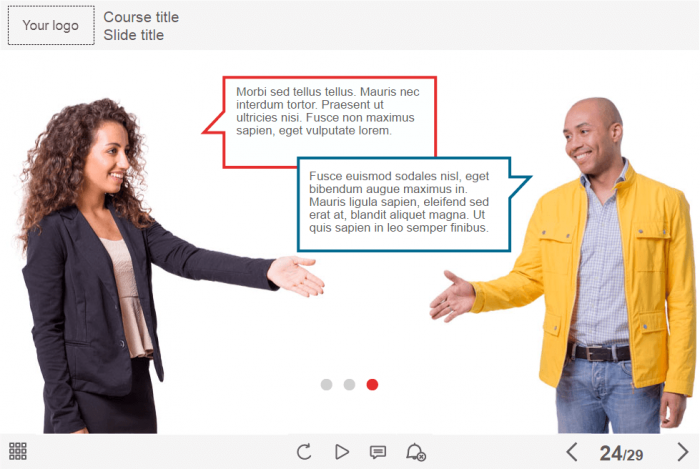 Slide With Interactive Dialogue — eLearning Lectora Template
